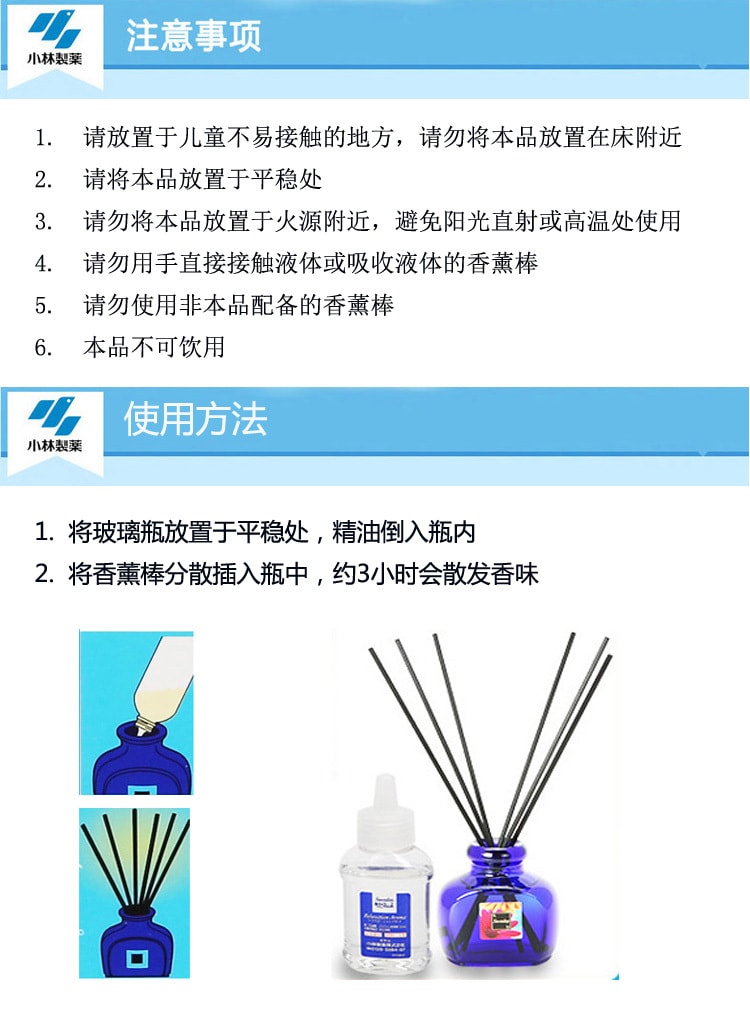 日本KOBAYASHI小林製藥 SAWADAY 精油配方室內香薰棒空氣清新劑 70ml 海洋香