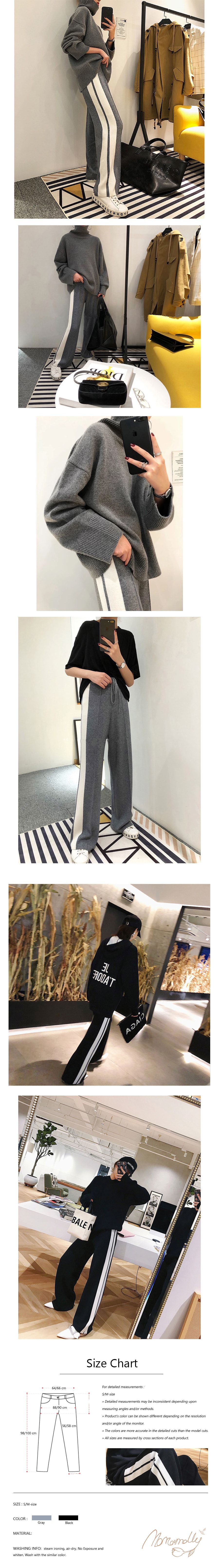 Spring Casual Sports Wide Leg Pants Gray One-size