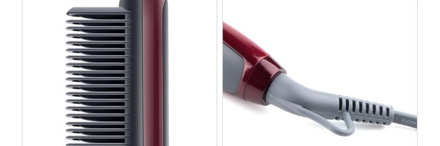 K·SKIN金稻 直发梳 直卷两用网红款 卷发神器 懒人迷你型 KD388B 枣红色 多档控温 