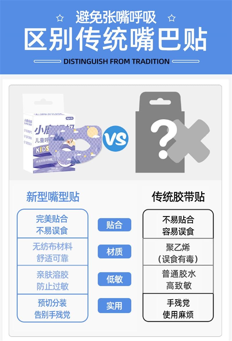  小鹿媽媽 閉嘴貼呼吸調整貼呼吸防張嘴貼睡覺閉合兒童 30片/盒