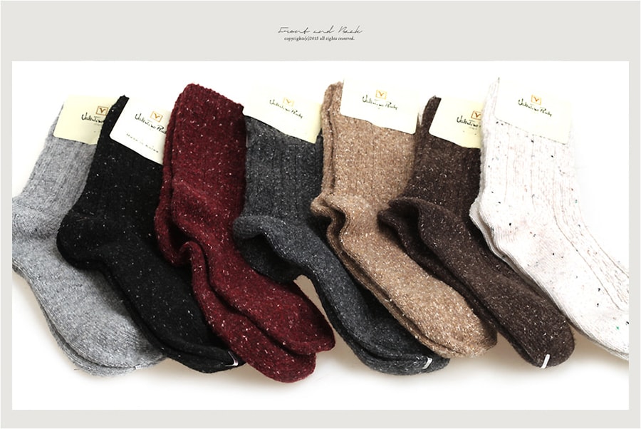 WINGS Wool and Angora Blend Crew Fashion Socks 7-Pairs