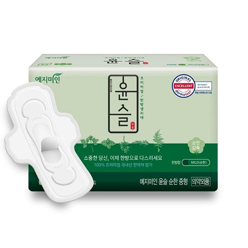 【马来西亚直邮】韩国 YEJIMIN 温和草本卫生棉 25cm 4pcs