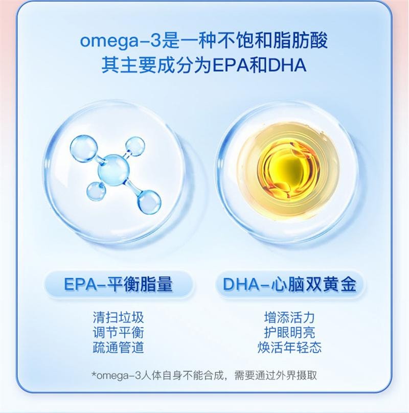 【中国直邮】 澳大利亚 Healthy Care 澳洲omega3深海鱼油软胶囊中老年DHA补脑呵护 400粒