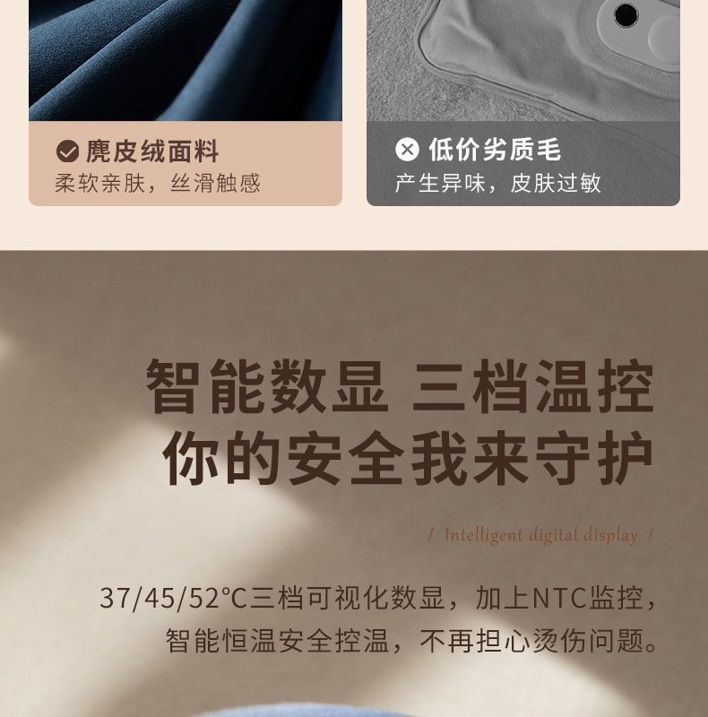 【中国直邮】 冇心 暖手袋充电式防爆秋冬暖宝宝女生用毛绒可爱敷肚子热水袋暖手宝神器 造梦蓝+充电宝