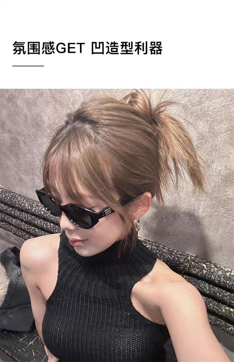 【中國直郵】 ZARA 新款復古貓眼墨鏡男女防紫外線開車太陽眼鏡 黑框黑灰片 1個裝