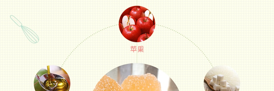 日本DOLE都乐 果汁100%多汁软糖 苹果味 40g