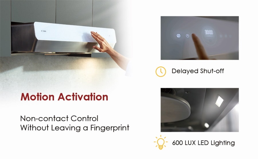 Pixie Air UQG3002 30 in. Convertible Under the Cabinet Range Hood in Off-White with Capture-Shield Technology