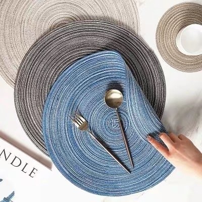 2021LIFEHandmade knitting spherical dining table mat-Grey