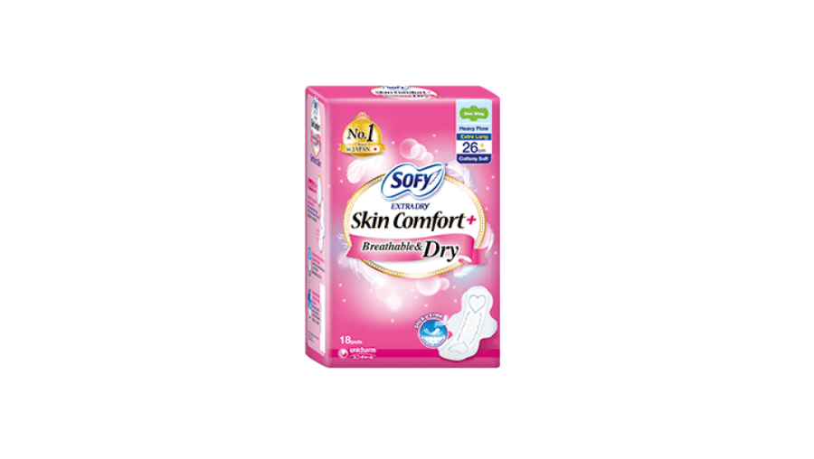 Extra Dry Skin Comfort Breathable & Dry Slim Wing Sanitary Napkins Sanitary Pad 26cm 18pcs