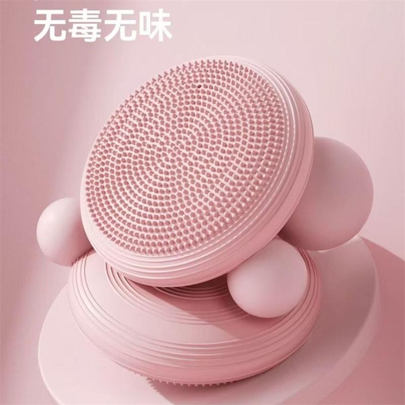【中國直郵】 親太太 瑜珈充氣墊平衡盤pvc器材按摩球腳踝力量 紫色磨砂款 1個裝