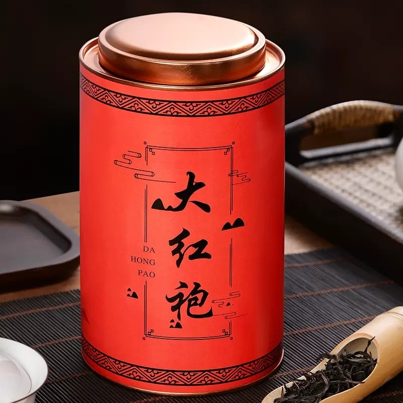 【中国直邮】福牌 大红袍茶叶浓香型武夷山正宗岩茶罐装新茶散装乌龙茶 500g