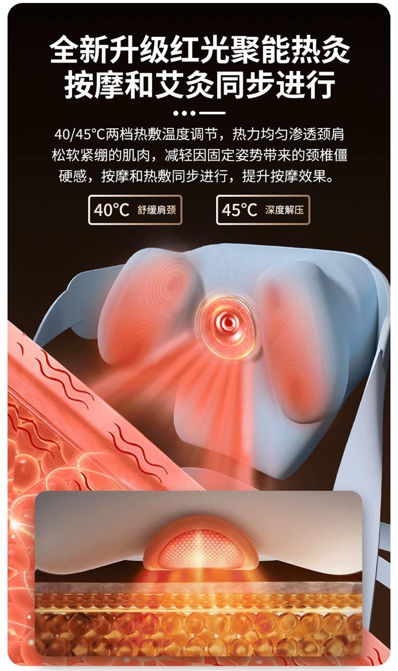 【中国直邮】 妙界 R8至尊肩颈按摩仪斜方肌肩膀颈椎按摩器 矫姿披肩甘泉蓝 1个装
