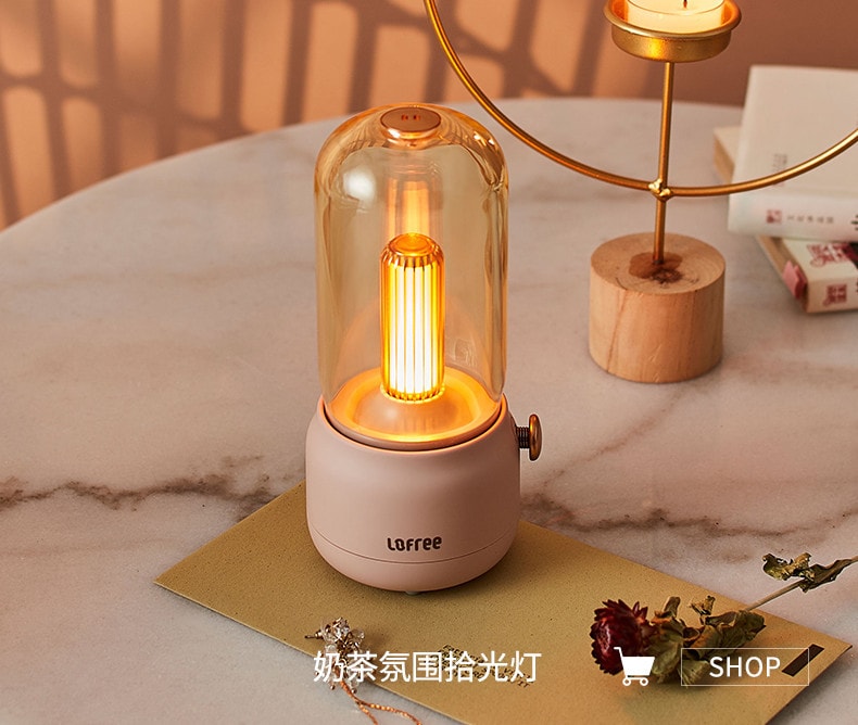【中国直邮】Lofree洛斐 小夜灯床头卧室情调氛围灯 白色款