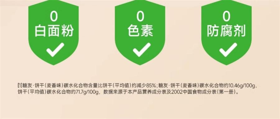 【中国直邮】 糖友厨房 糖友饼干 孕妇饼干控营养无糖精糖尿人粗粮代餐孕妇期零食品饱饱腹 麦香味150g/盒