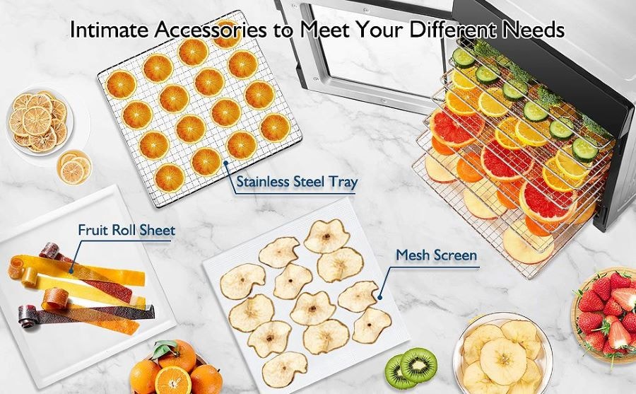 【美國直郵】Amzgachfktch不鏽鋼大容量乾果機 水果 肉乾 點心 寵物食品