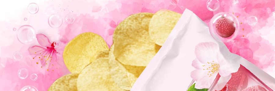 【新品首发】百事LAY'S乐事 气泡薯片 樱花粉荔枝汽泡水味 65g