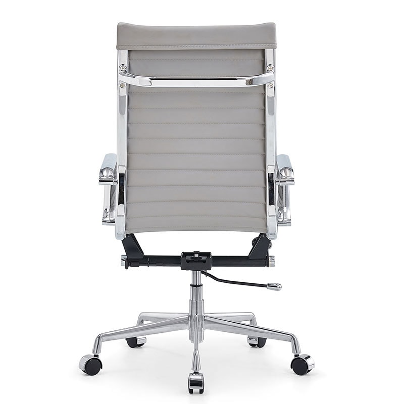 【美國現貨】LUXMOD 輕奢電腦椅 淺灰色+銀灰色椅身 西皮 單人位