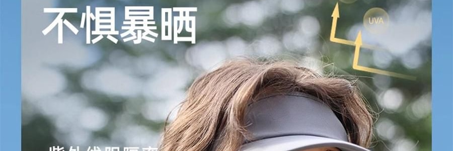 OHSUNNY 带帽檐款防晒面罩口罩 全脸防晒黑 护颈一体 云霜灰