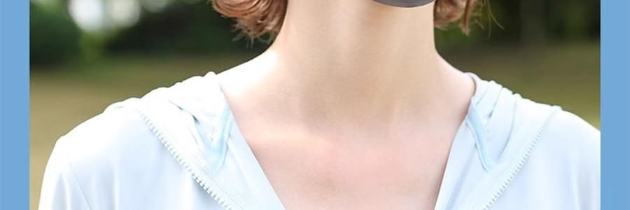OHSUNNY 带帽檐款防晒面罩口罩 全脸防晒黑 护颈一体 云霜灰