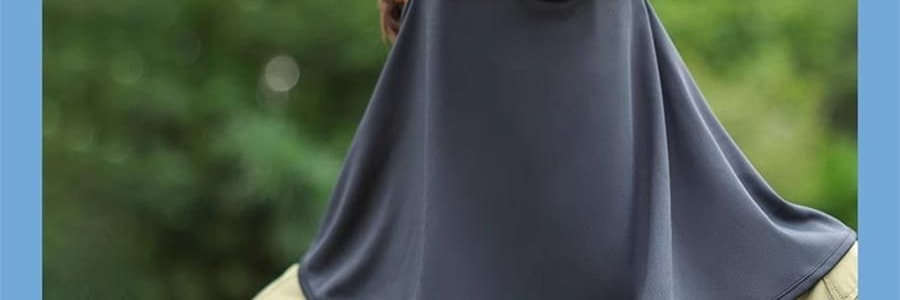 OHSUNNY 带帽檐款防晒面罩口罩 全脸防晒黑 护颈一体 云霜灰