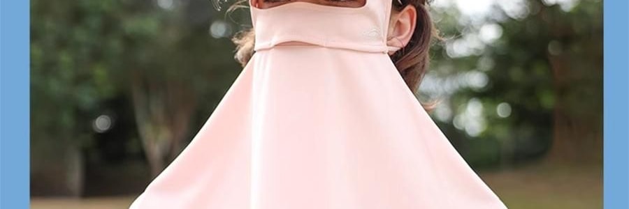 OHSUNNY 带帽檐款防晒面罩口罩 全脸防晒黑 护颈一体 云霜灰