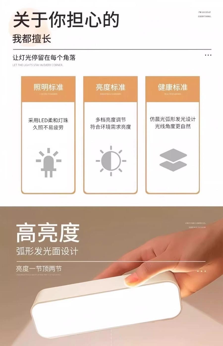 【中國直郵】 水月秦淮 磁吸小夜燈 1個 宿舍 臥室夜用 臥室酷檯燈 床頭燈 三色模式