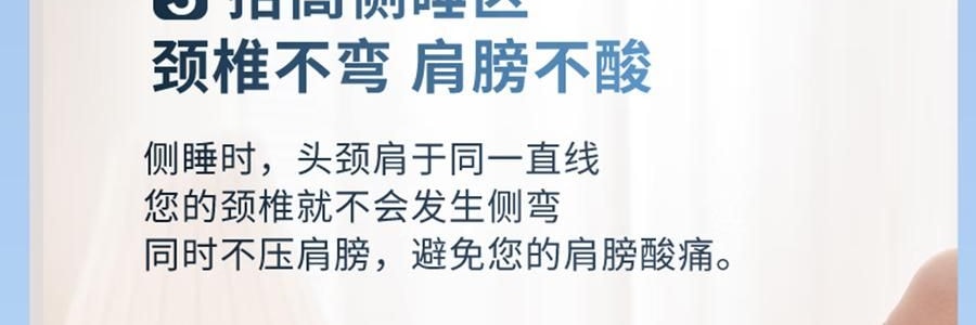NOYOKE诺伊曼 人体工学颈椎枕头 侧睡护颈椎助睡眠零压记忆枕 4D蝶形护颈枕 60*42cm 标准款