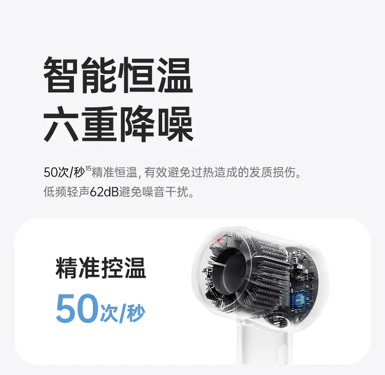 徕芬 Laifen SE Lite 入门款高速吹风机 大风力速干低噪音便携家用风筒 学生宿舍适用 生日情人节礼物 【配1个风嘴】【粉色】