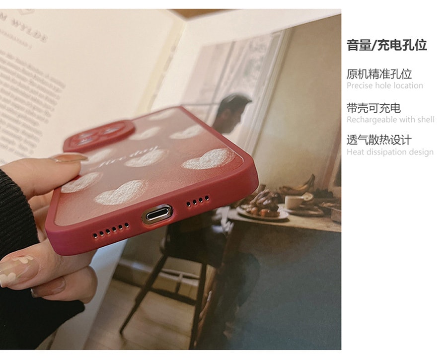 欣月 苹果硅胶手机壳 摄像孔加高保护侧边按键独立设计保护套 Iphone12 Pro 绵绵爱心