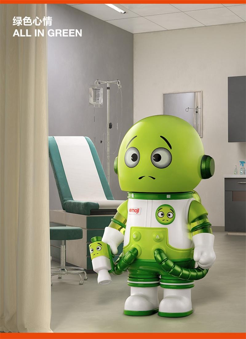 【中国直邮】 POP MART 泡泡玛特 MEGA SPACE MOLLY 100% × emoji™ 盲盒礼物 随机1个装