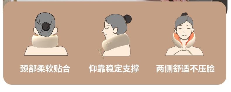 輪滑世界冠軍郭丹代言品牌 中國 和正HEZHENG 升級L型按摩頭頸椎按摩器 橘色 1件