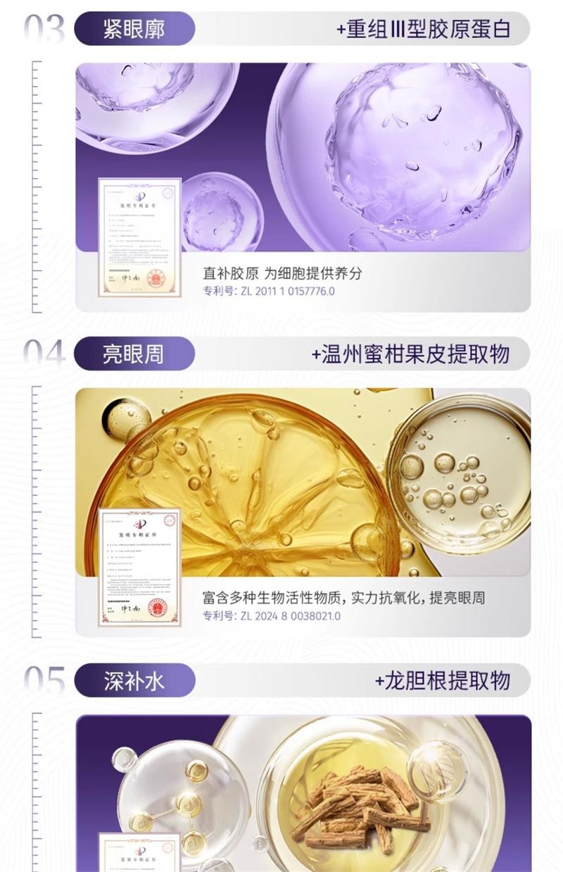【中國直郵】 KAZOO 凍乾眼膜貼抗皺緊緻抗衰老細紋淡化眼紋可逐女 7對
