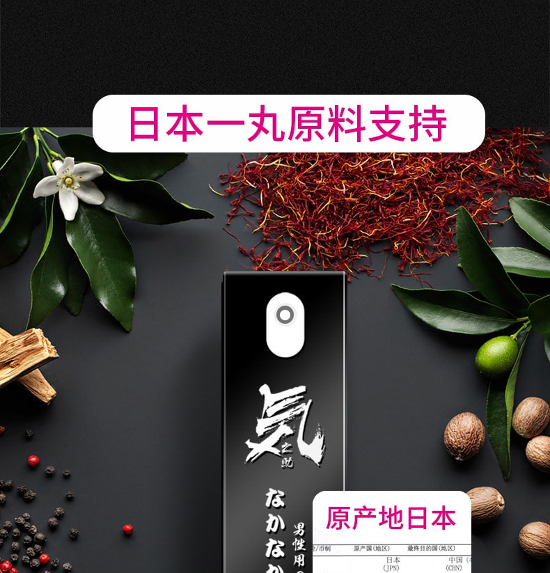 【中國直郵】舒奈美 新品 日本原液 男士外用縮時噴霧 10ml/1瓶