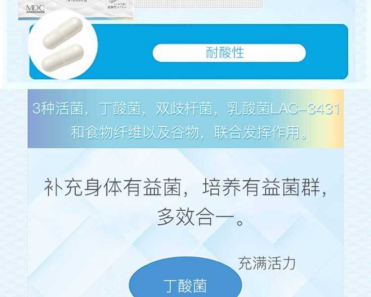 myBio 活菌膳食纤维清爽益生元胶囊 30日量 75g