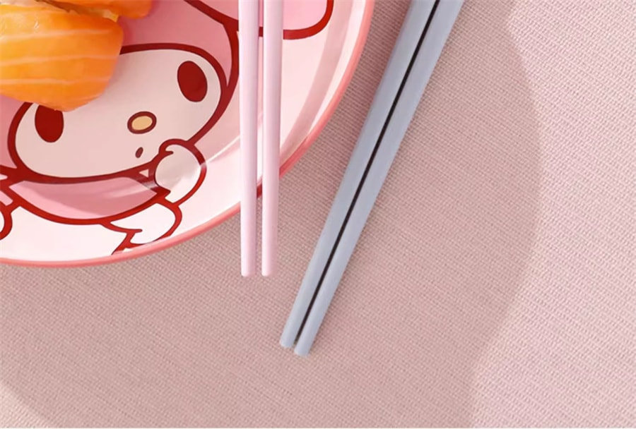 【中國直郵】三麗鷗 筷子家用耐高溫個人美樂蒂專用高顏值情侶特別好看筷子 三雙裝