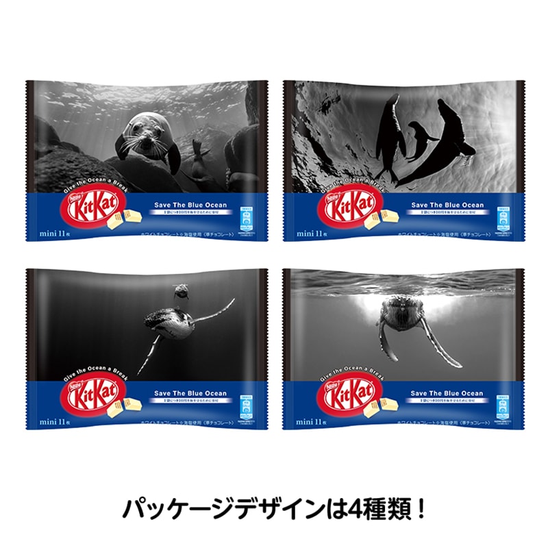 【日本直邮】日本KIT KAT 2021年秋季限定 保护海洋特别版白巧克力口味威化 11枚装