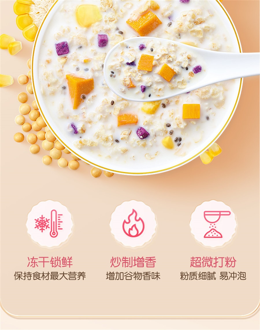 【中國直郵】孕味食足 孕婦早餐燕麥片沖泡孕婦專堅水果藜麥片用控營養無孕期糖 孕早期含葉酸1-12週210g/盒