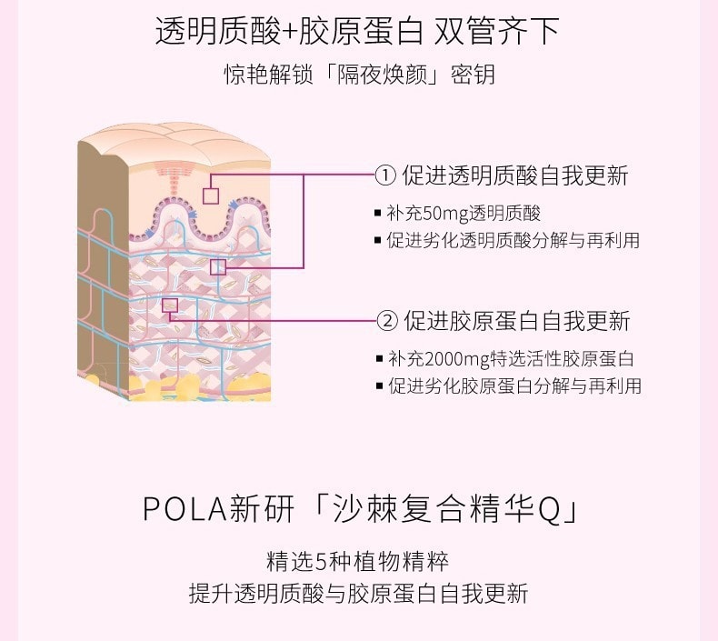 【日本直邮】最新款最新保质期POLA/宝丽胶原蛋白饮QQ口服液10瓶 液态饮 500ml
