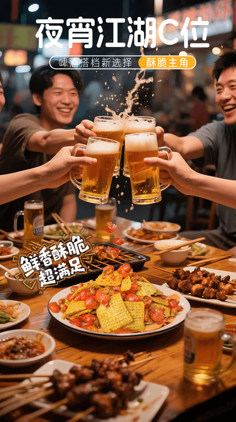 美国 好会吃 麻辣虾尾脆锅巴 100克 【爆款新品 真实软壳小龙虾尾 口感酥脆 不用剥皮直接吃】