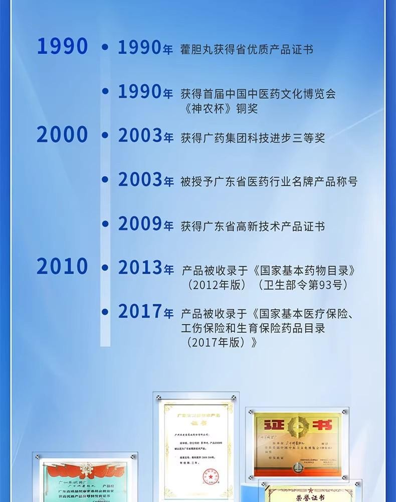 【中国直邮】 王老吉 霍胆丸 芳香化浊 清热通窍 用于湿浊内蕴、胆经郁火所致的鼻塞、流清涕或浊涕、前额头痛 36g/盒