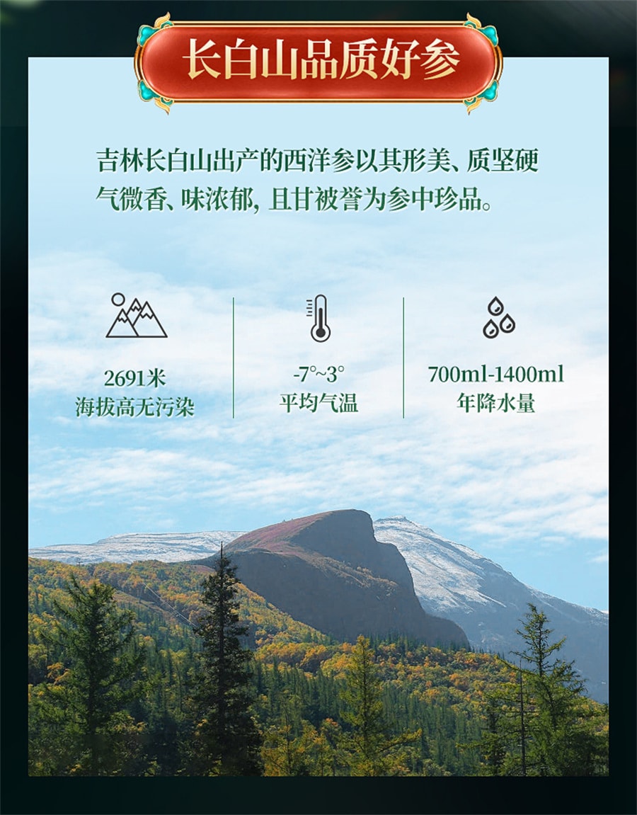 【中国直邮】南京同仁堂  西洋参片西洋参人参养生滋补营养补气养阴 清热生津  100g/罐