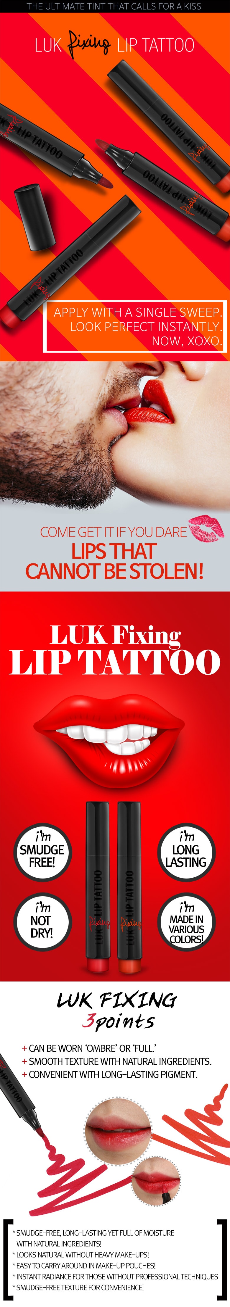Fixing Lip Tattoo #Red