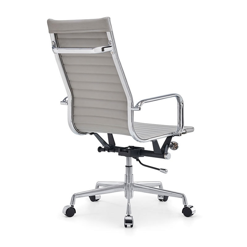 【美国现货】LUXMOD 轻奢电脑椅 浅灰色+银灰色椅身 西皮 单人位