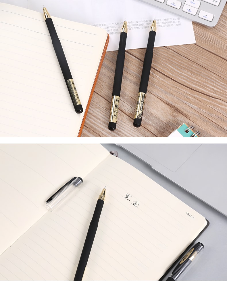  Stationary  BLACK GOLD series gel pen AGPA4002  black  ink  0.5mm 12 Pcs/Set.