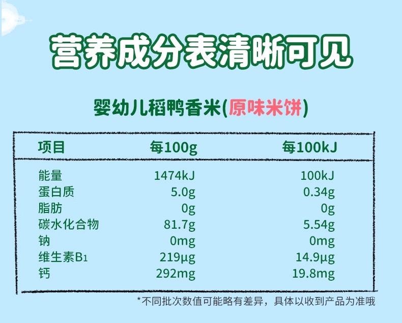 爷爷的农场 稻鸭香米米饼 婴幼儿宝宝磨牙饼干健康小零食6个月以上32g/盒 (海苔味)