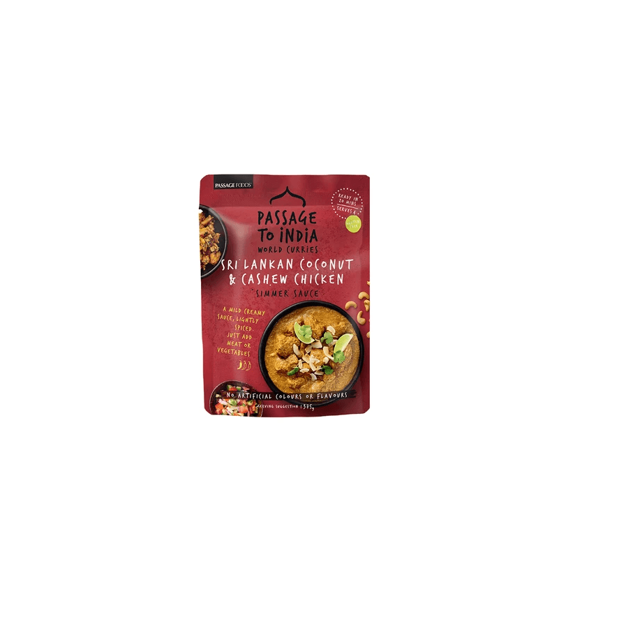 【马来西亚直邮】澳洲 PASSAGE FOODS Sri Lankan 椰子和腰果鸡酱 375g