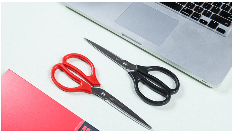 [中国直邮]晨光文具M&G剪刀ASS91467办公剪刀180mm加长剪片不锈钢美工剪刀 学生剪刀 2支装