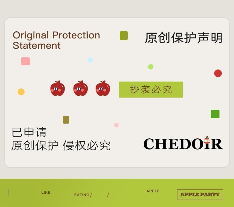   CHEDOIR 鸳鸯苹果拖鞋 夏季 卡通 可爱 舒适 家居 情侣款 EVA凉拖 防滑 厚底-鸳鸯青红  36-37码 1双*预计到达时间3-4周