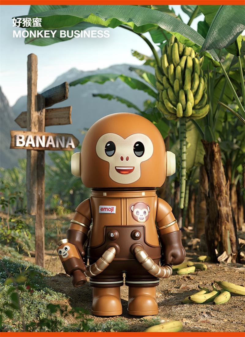 【中国直邮】 POP MART 泡泡玛特 MEGA SPACE MOLLY 100% × emoji™ 盲盒礼物 随机1个装