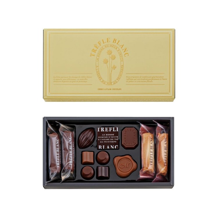【日本直郵】Morozoff摩洛索夫 白色情人節限定 餅乾&巧克力禮盒 12 塊